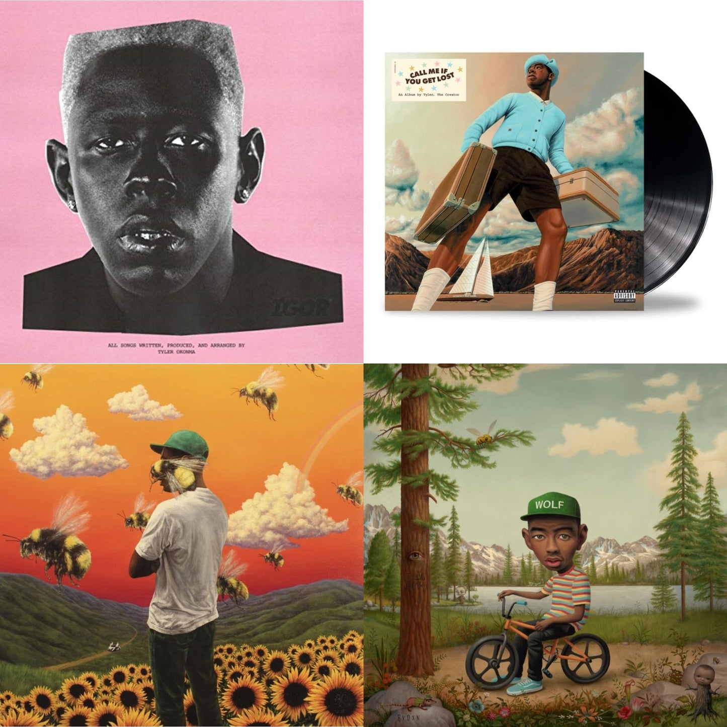The Creator Tyler - Igor (X) (150G) & Call Me If You Get Lost (X) (2LP) & Flower Boy (2LP/150G) & Wolf (X) (2LP/Hot Pink Vinyl)