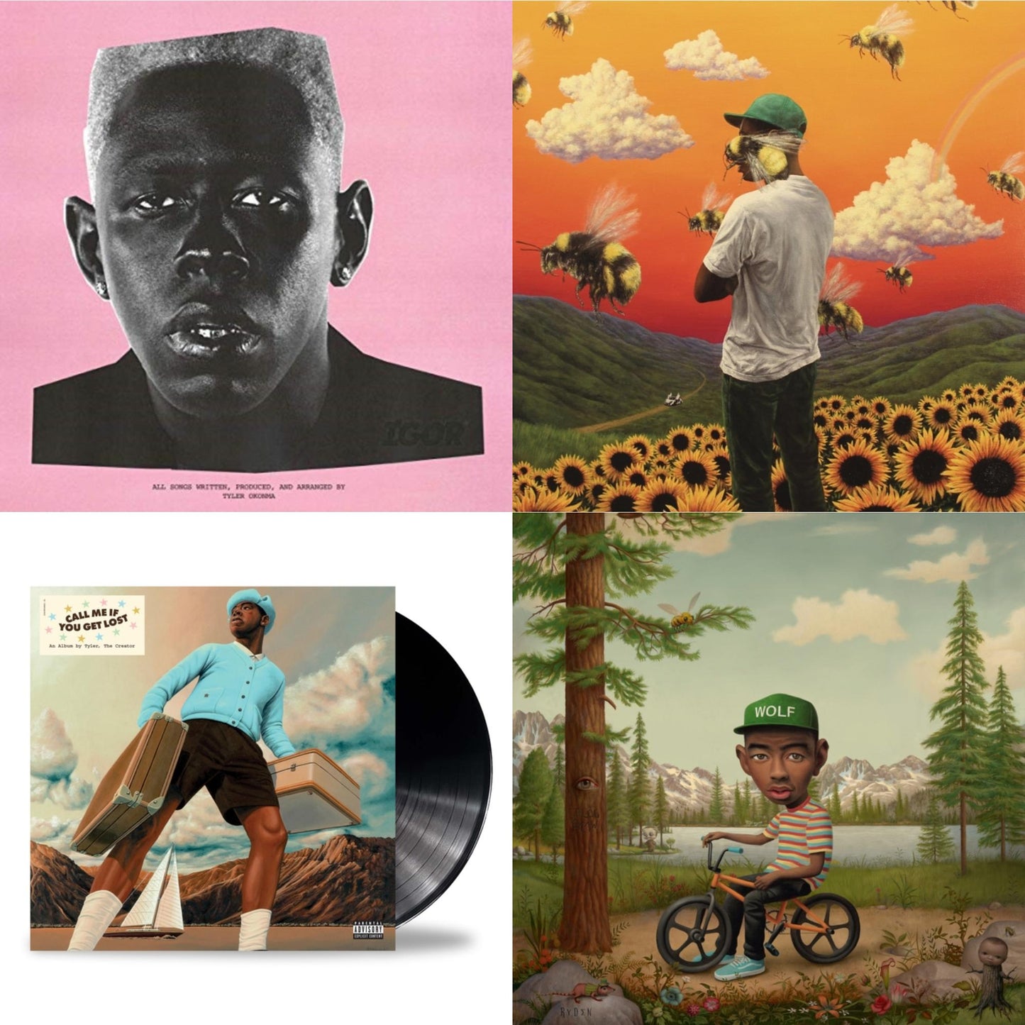 The Creator Tyler - Igor (X) (150G) & Flower Boy (2LP/150G) & Call Me If You Get Lost (X) (2LP) & Wolf (X) (2LP/Hot Pink Vinyl)