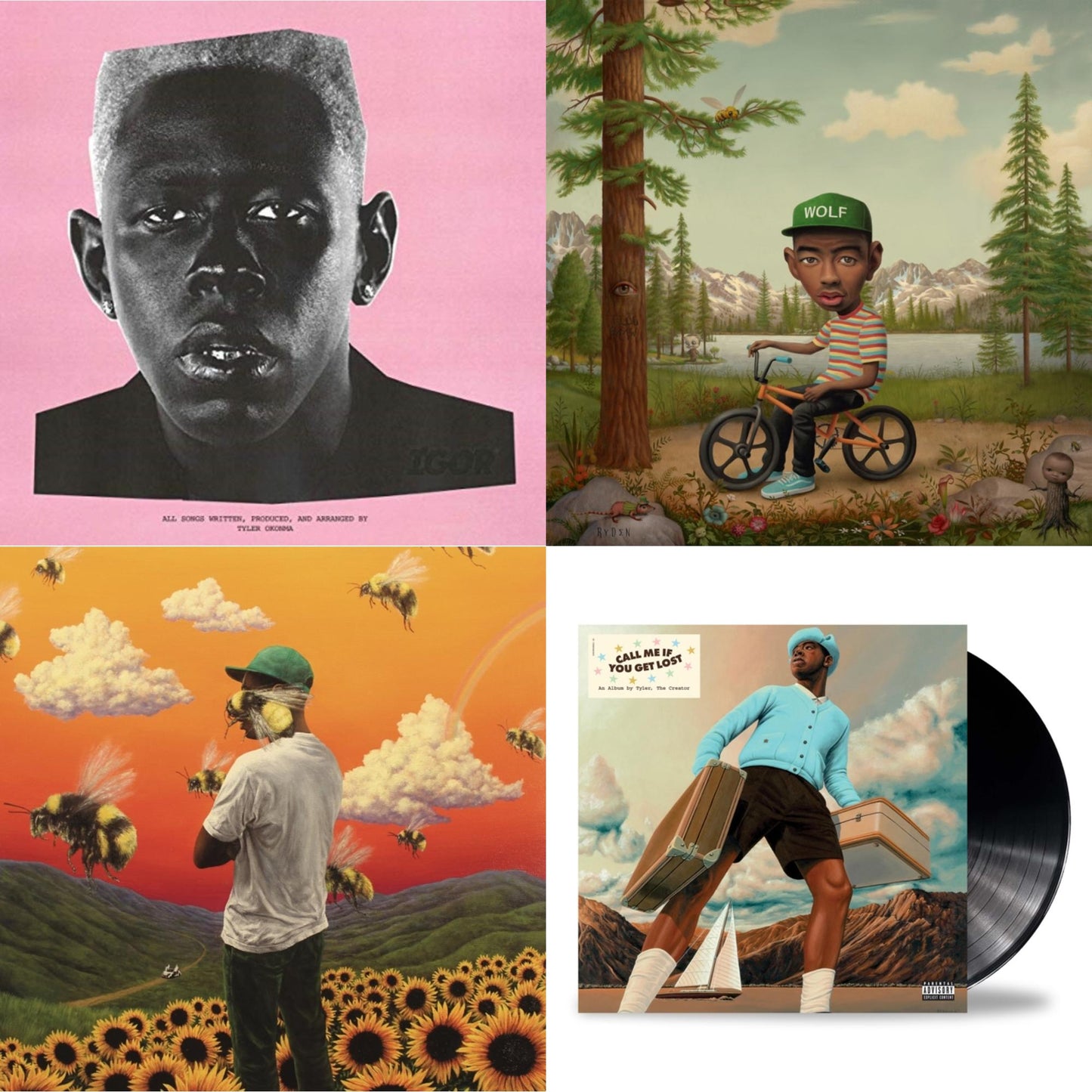 The Creator Tyler - Igor (X) (150G) & Wolf (X) (2LP/Hot Pink Vinyl) & Flower Boy (2LP/150G) & Call Me If You Get Lost (X) (2LP)