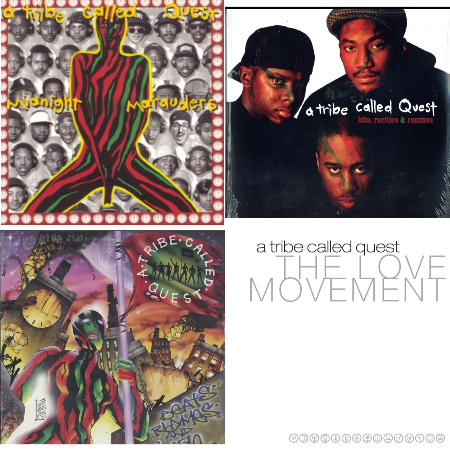Tribe Called Quest - Midnight Marauders & Beats Rhymes & Life & Hits, Rarities & Remixes & Love Movement (X) (3LP)