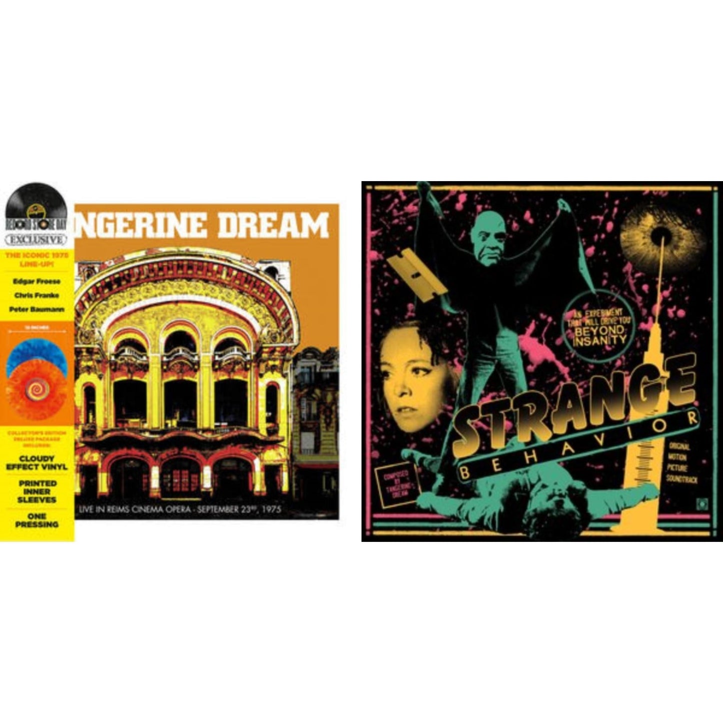 Tangerine Dream - Live At Reims Cinema Opera (September 23Rd, 1975) (Deluxe/2LP/Orange & Blue Vinyl) & Strange Behavior