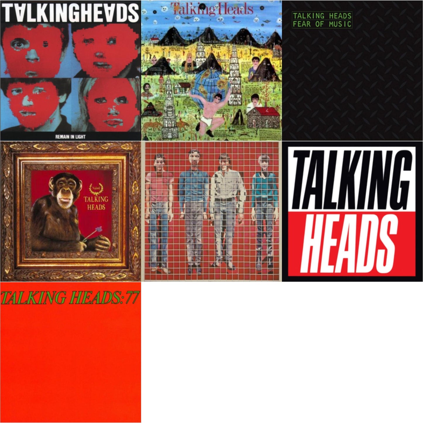 Talking Heads - Remain In Light & More Songs About Buildings & Food & Fear Of Music & Talking Heads: 77 & Little Creatures & Naked & True Stories - LP Vinyl Bundle