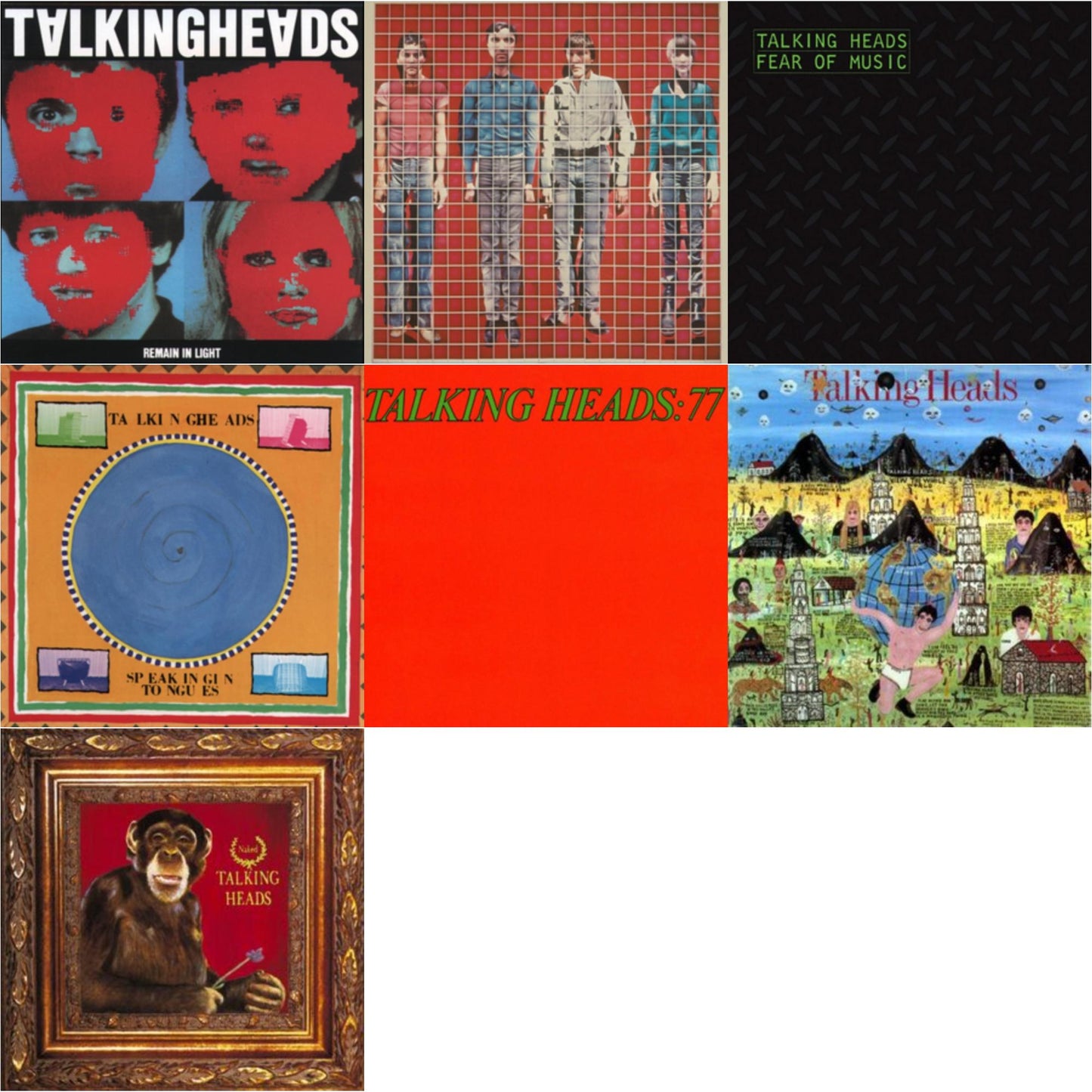 Talking Heads - Remain In Light & More Songs About Buildings & Food & Fear Of Music & Speaking In Tongues & Talking Heads: 77 & Little Creatures & Naked - LP Vinyl Bundle
