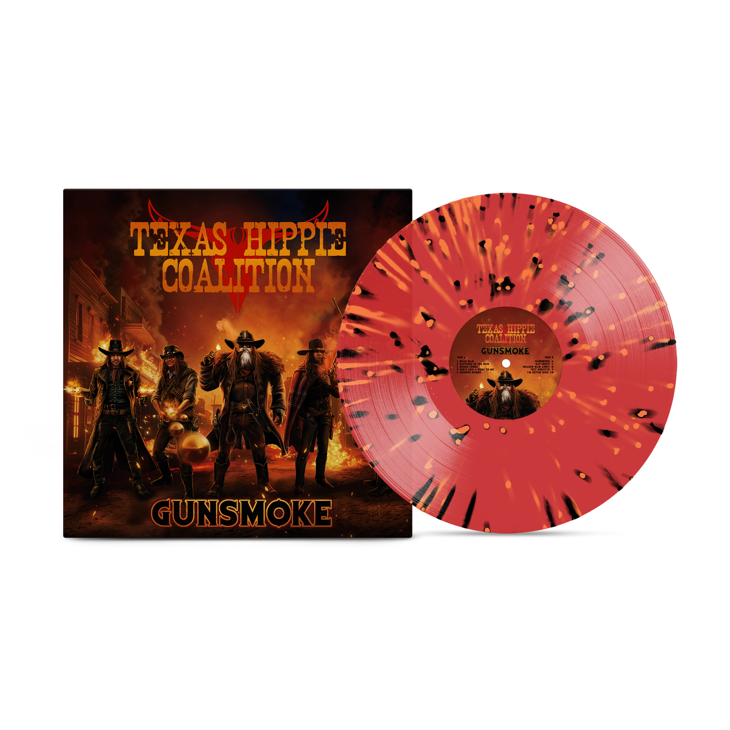 Texas Hippie Coalition - Gunsmoke Splatter Vinyl Record Vinyl Record