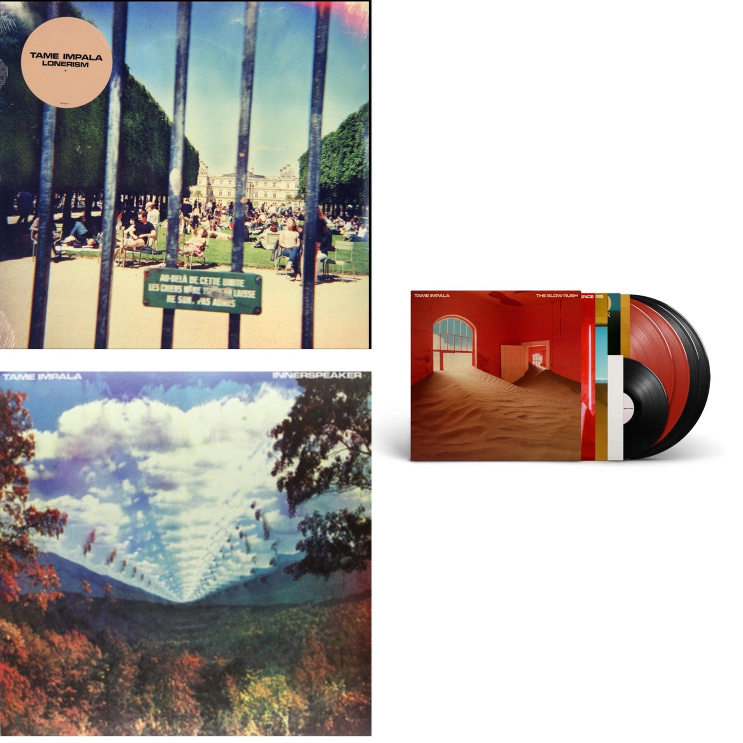 Tame Impala - Lonerism & Innerspeaker & Slow Rush (Deluxe/2-Transparent Red LP Vinyl/3-Black LP Vinyl)