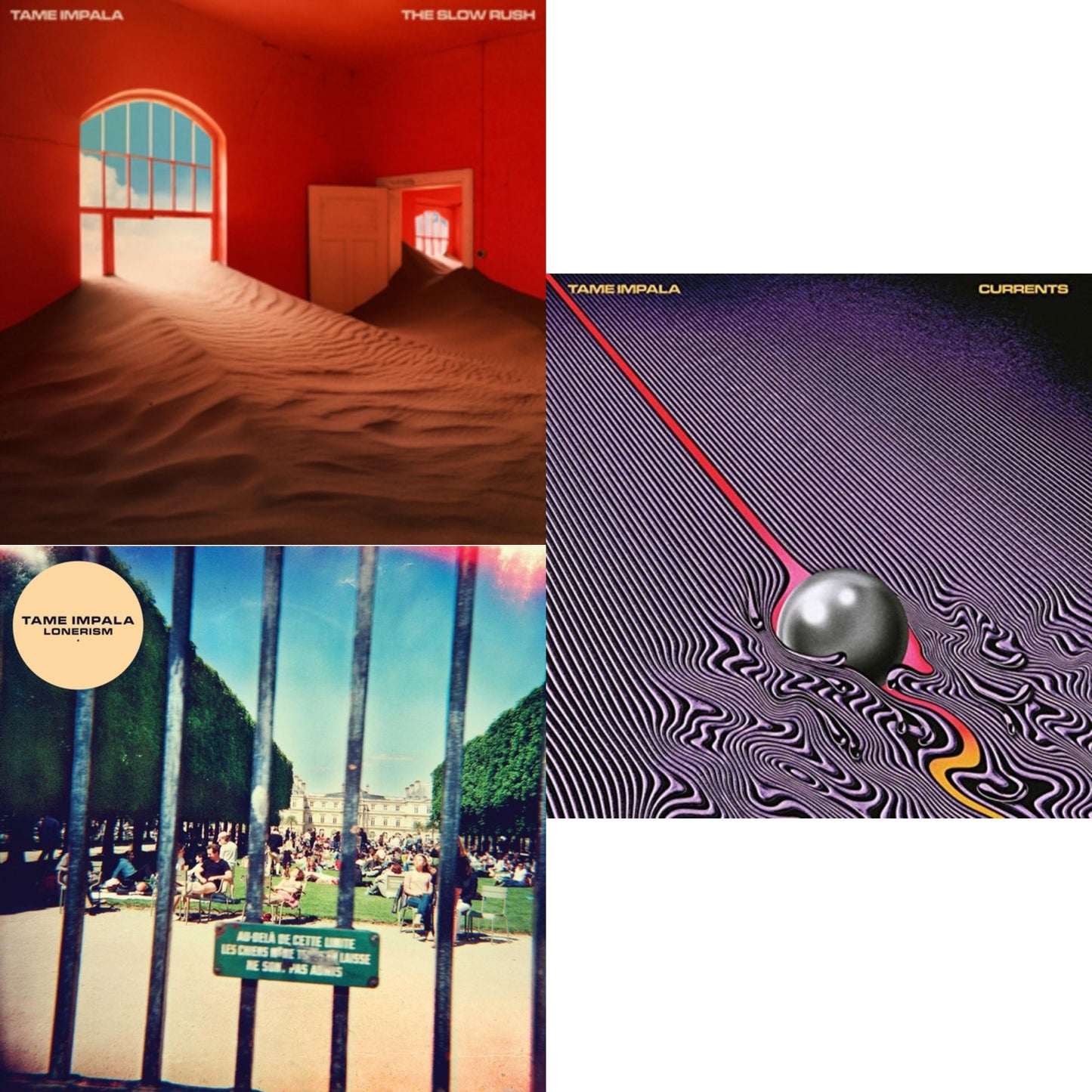 Tame Impala - Slow Rush (2LP) & Lonerism (10Th Anniversary/Super Deluxe/3LP Boxset) & Currents