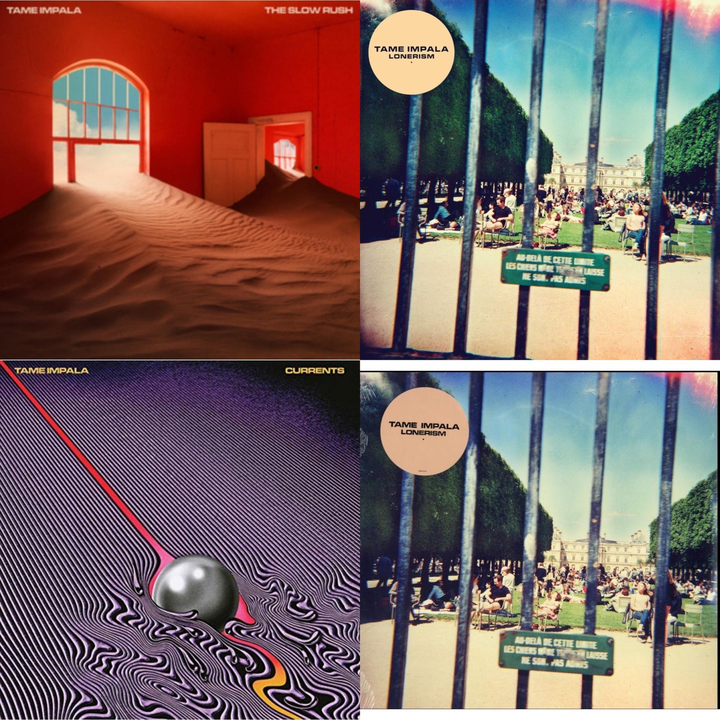Tame Impala - Slow Rush (2LP) & Lonerism (10Th Anniversary/Super Deluxe/3LP Boxset) & Currents & Lonerism
