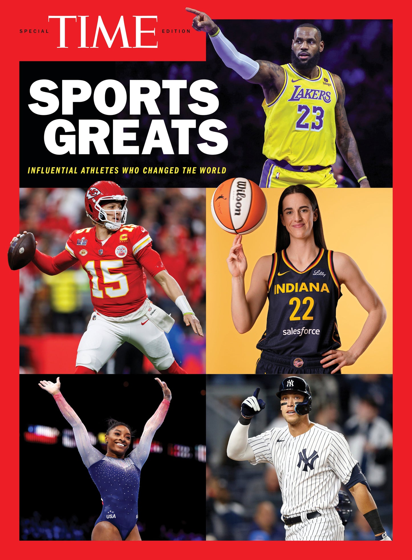 TIME Special Edition - Sports Greats Past & Present: Influential Athletes Who Changed The World, Stories Of LeBron James, Travis Kelce, Caitlin Clark, Patrick Mahomes, Simon Biles, Aaron Judge & More!