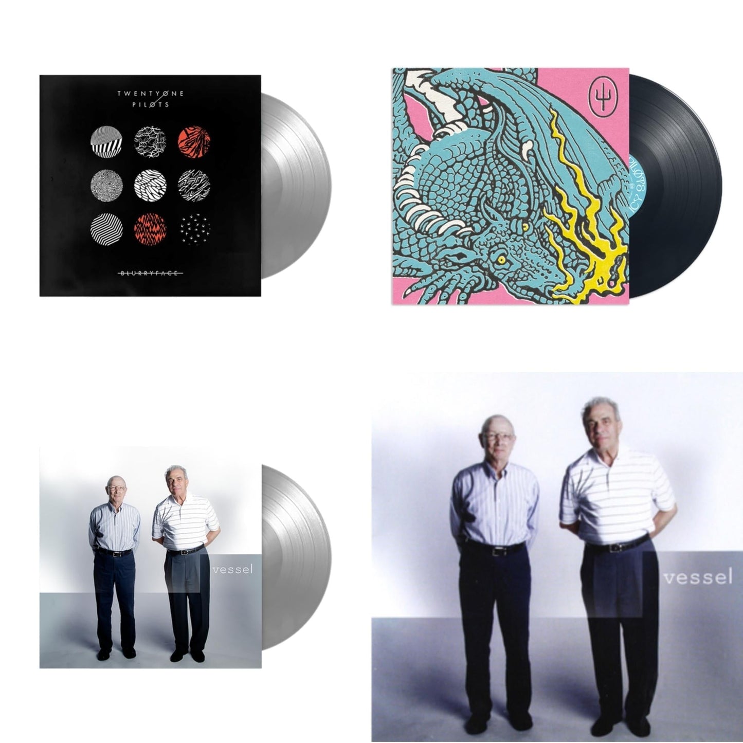 Twenty One Pilots - Scaled & Icy & Blurryface (Silver LP Vinyl Fbr Anniversary) & Vessel (Fbr 25Th Anniversary/Silver LP Vinyl) & Vessel