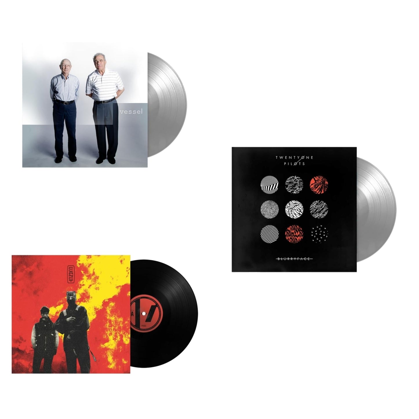Twenty One Pilots - Clancy & Blurryface (Silver LP Vinyl Fbr Anniversary) & Vessel (Fbr 25Th Anniversary/Silver LP Vinyl)