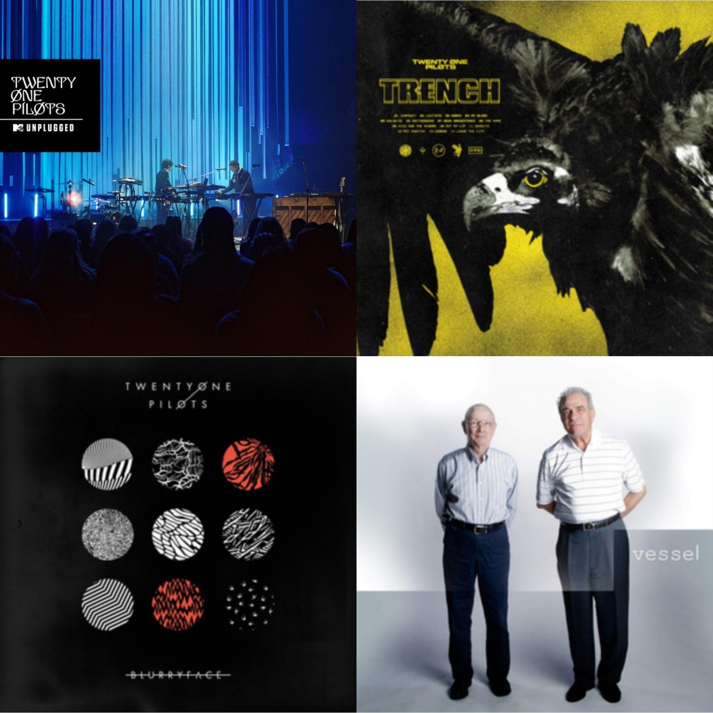 Twenty One Pilots - Mtv Unplugged & Trench (Jewel Case) & Blurryface & Vessel - CD Bundle