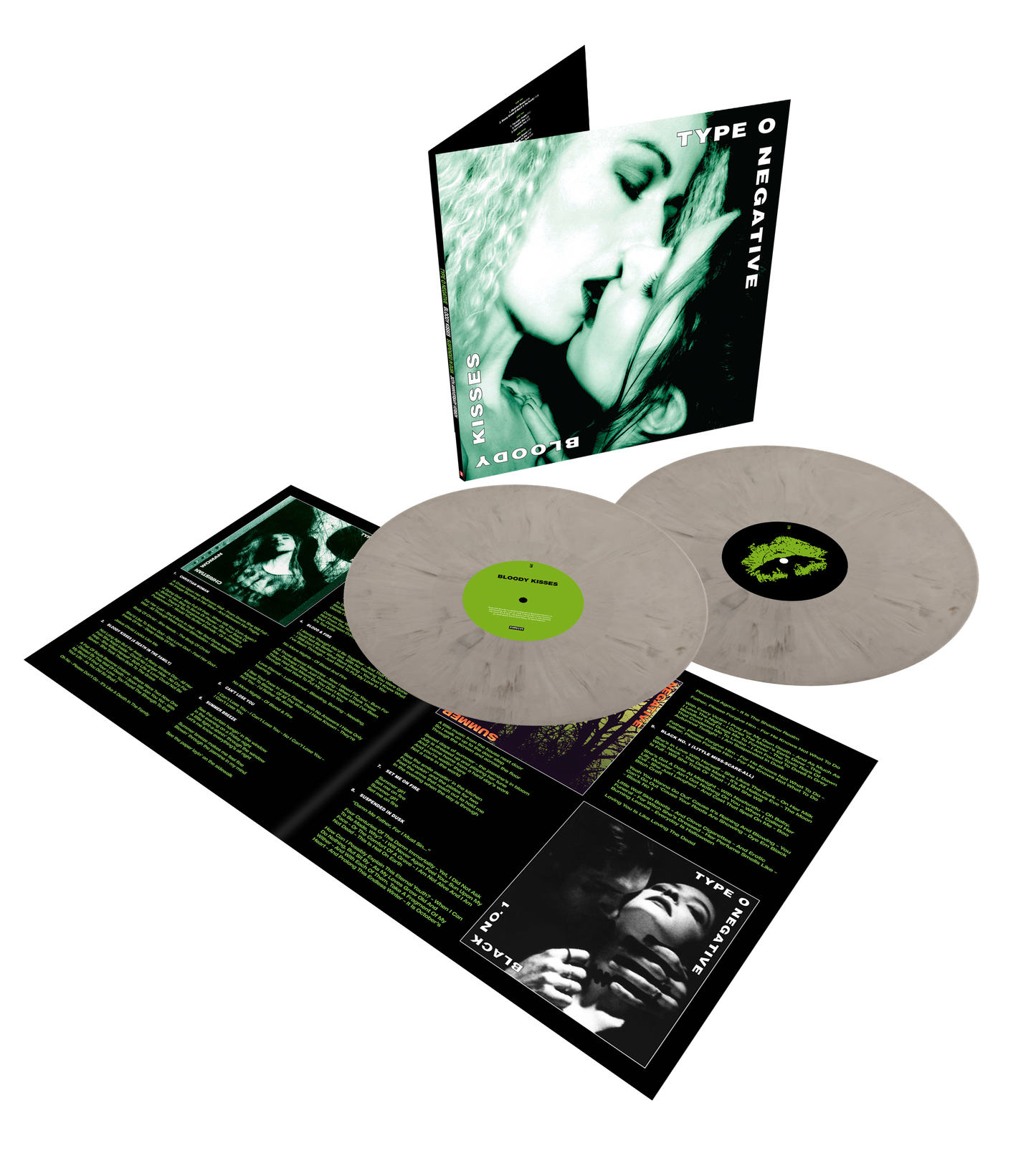 Type O Negative ‘Bloody Kisses: Suspended In Dusk’ 2LP Limited Edition – Only 1000 Made, Gray Slime Vinyl Record