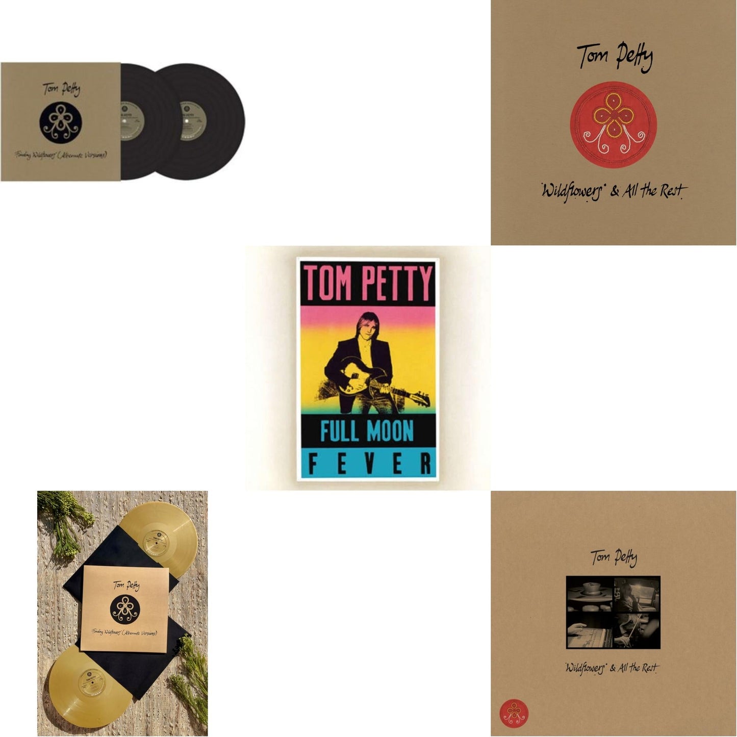 Tom Petty - Finding Wildflowers (Alternate Versions) (2LP/Gold Vinyl) (I) & Finding Wildflowers (Alternate Versions) (2LP) & Wildflowers & All The Rest (Deluxe Edition/7LP) & Wildflowers & All The Rest (3LP) & Full Moon Fever (180G)