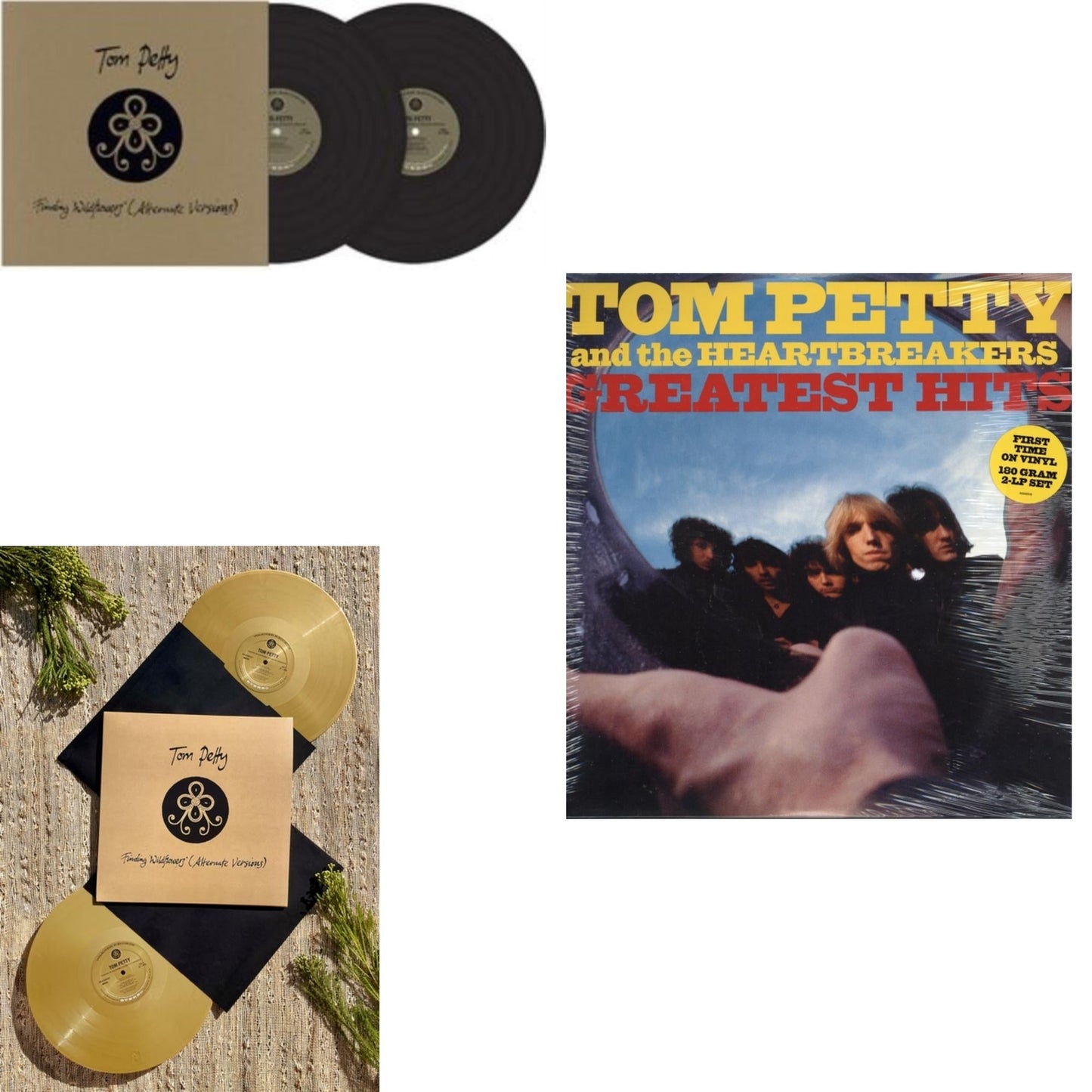 Tom Petty - Finding Wildflowers (Alternate Versions) (2LP/Gold Vinyl) (I) & Finding Wildflowers (Alternate Versions) (2LP) & Greatest Hits (2LP)
