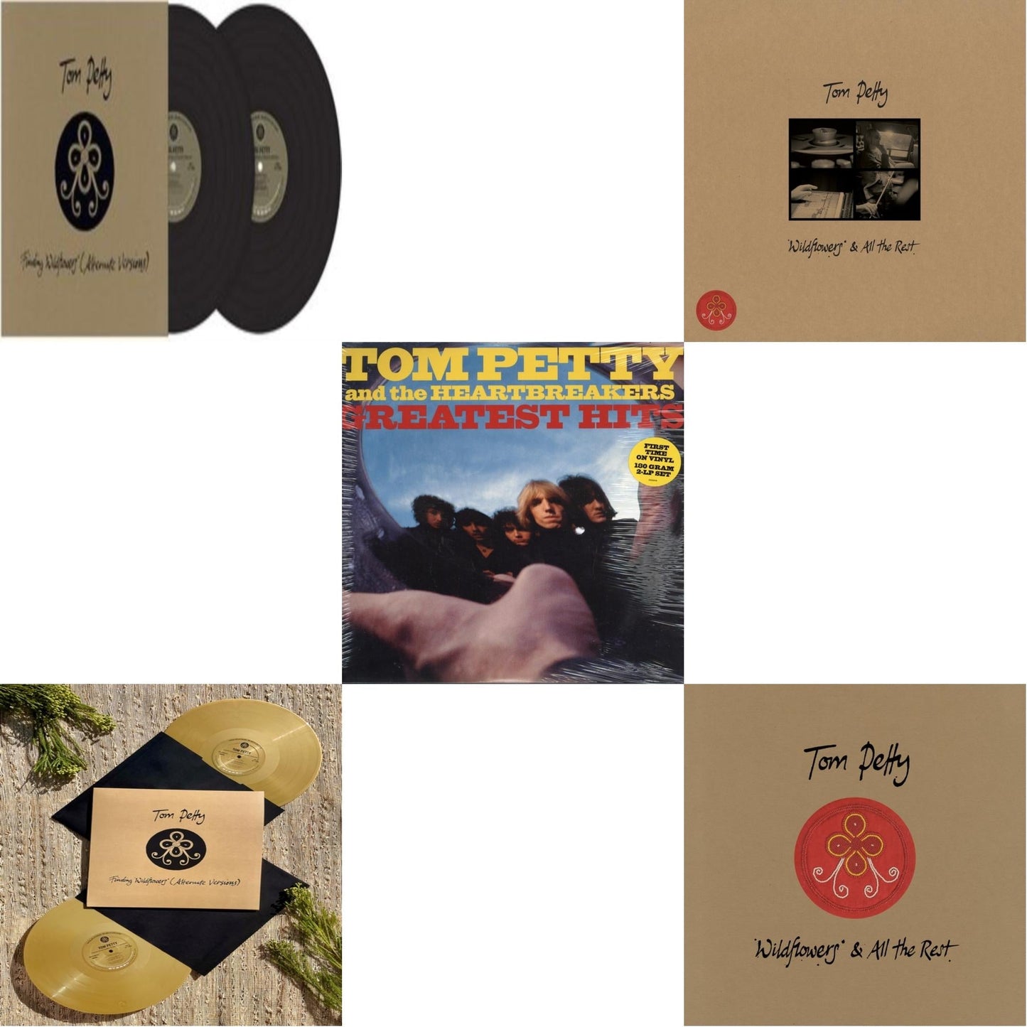 Tom Petty - Finding Wildflowers (Alternate Versions) (2LP/Gold Vinyl) (I) & Finding Wildflowers (Alternate Versions) (2LP) & Wildflowers & All The Rest (Deluxe Edition/7LP) & Wildflowers & All The Rest (3LP) & Greatest Hits (2LP)