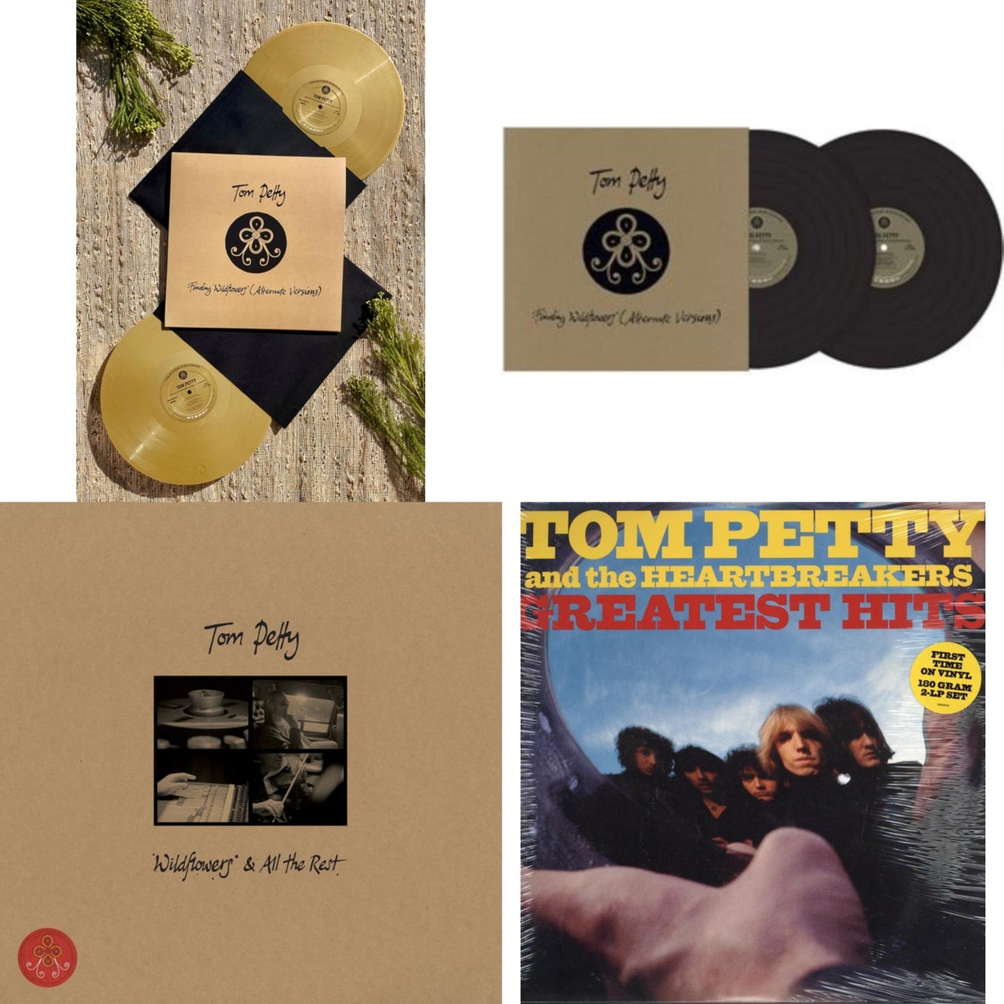 Tom Petty - Finding Wildflowers (Alternate Versions) (2LP/Gold Vinyl) (I) & Finding Wildflowers (Alternate Versions) (2LP) & Wildflowers & All The Rest (3LP) & Greatest Hits (2LP)