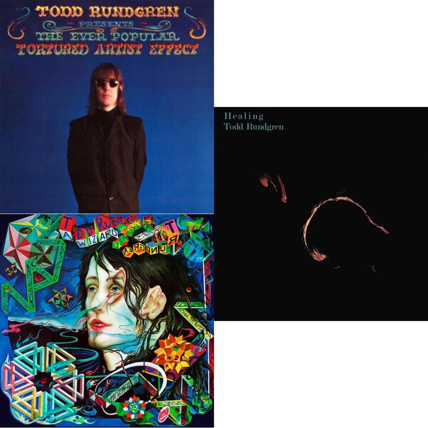 Todd Rundgren - Healing (Clear LP Vinyl/Translucent Blue 7Inch) & Wizard A True Star (Transparent Magenta Vinyl/Limited/2LP/Tour Edition/Gatefold Cover/180G) & Ever Popular Tortured Artist Effect (180G/Limited Edition/Gatefold Cover)