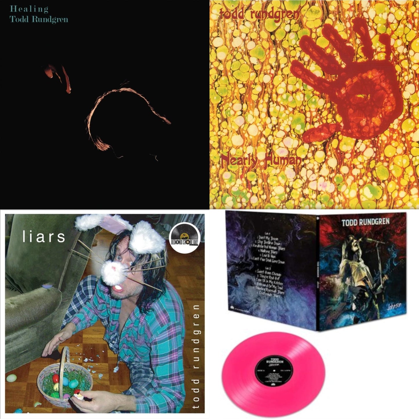 Todd Rundgren - Healing (Clear LP Vinyl/Translucent Blue 7Inch) & Nearly Human (180G/Translucent Yellow LP Vinyl/Limited Tour Edition) & Liars (2LP/Green Vinyl) & Johnson (Pink LP Vinyl)