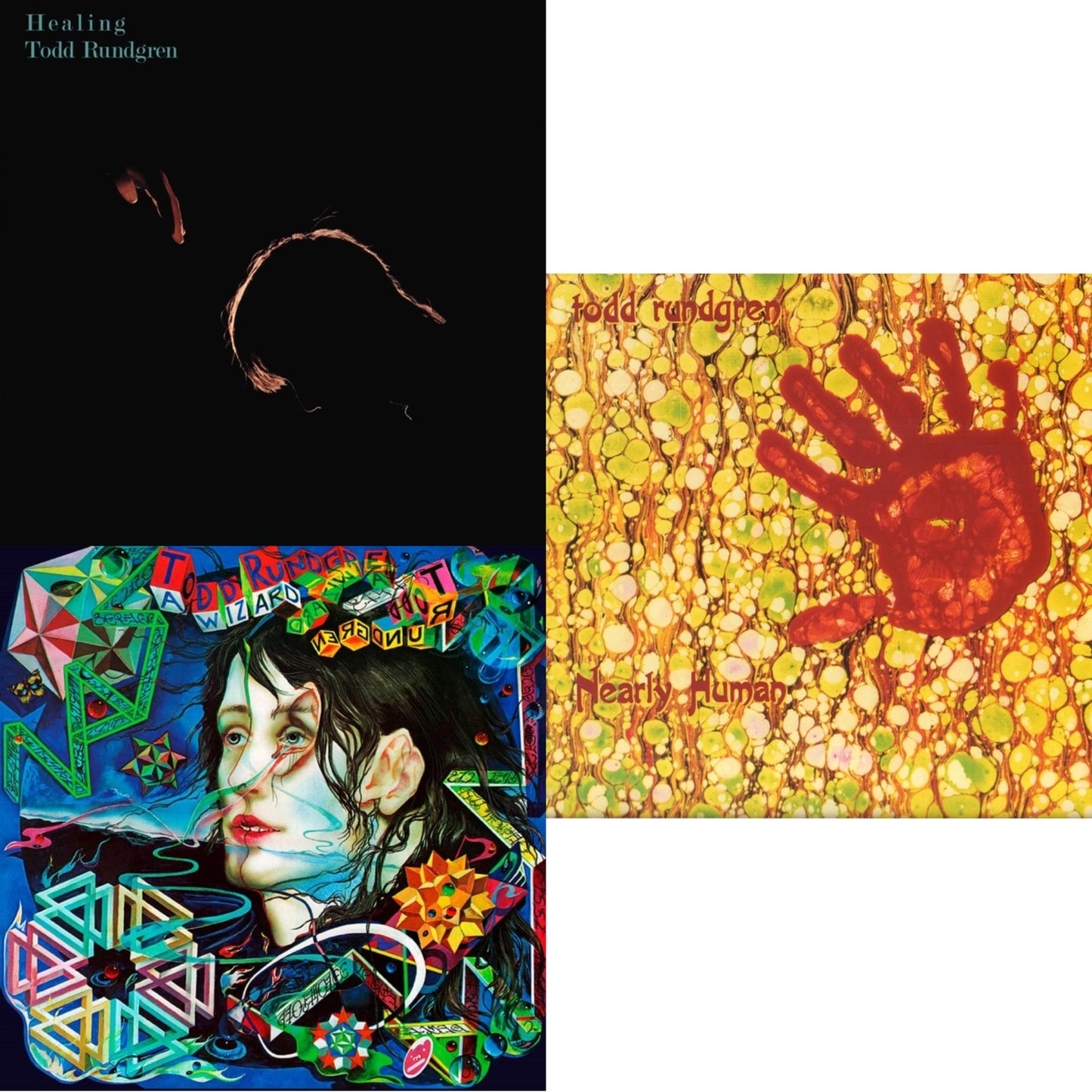 Todd Rundgren - Healing (Clear LP Vinyl/Translucent Blue 7Inch) & Wizard A True Star (Turquoise Blue Vinyl/Limited/2LP/Tour Edition/Gatefold Cover/180G) & Nearly Human (180G/Translucent Yellow LP Vinyl/Limited Tour Edition)