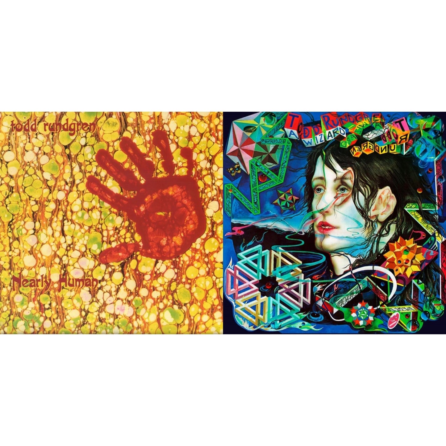 Todd Rundgren - Nearly Human (180G/Translucent Yellow LP Vinyl/Limited Tour Edition) & Wizard A True Star (Turquoise Blue Vinyl/Limited/2LP/Tour Edition/Gatefold Cover/180G)