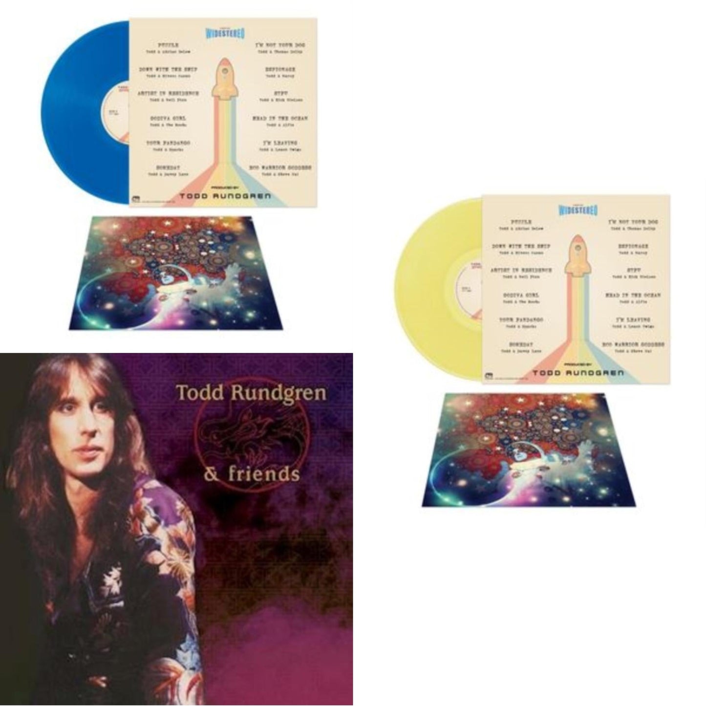 Todd Rundgren - Todd Rundgren & Friends (Purple LP Vinyl) & Space Force (Blue LP Vinyl) & Space Force (Yellow LP Vinyl)