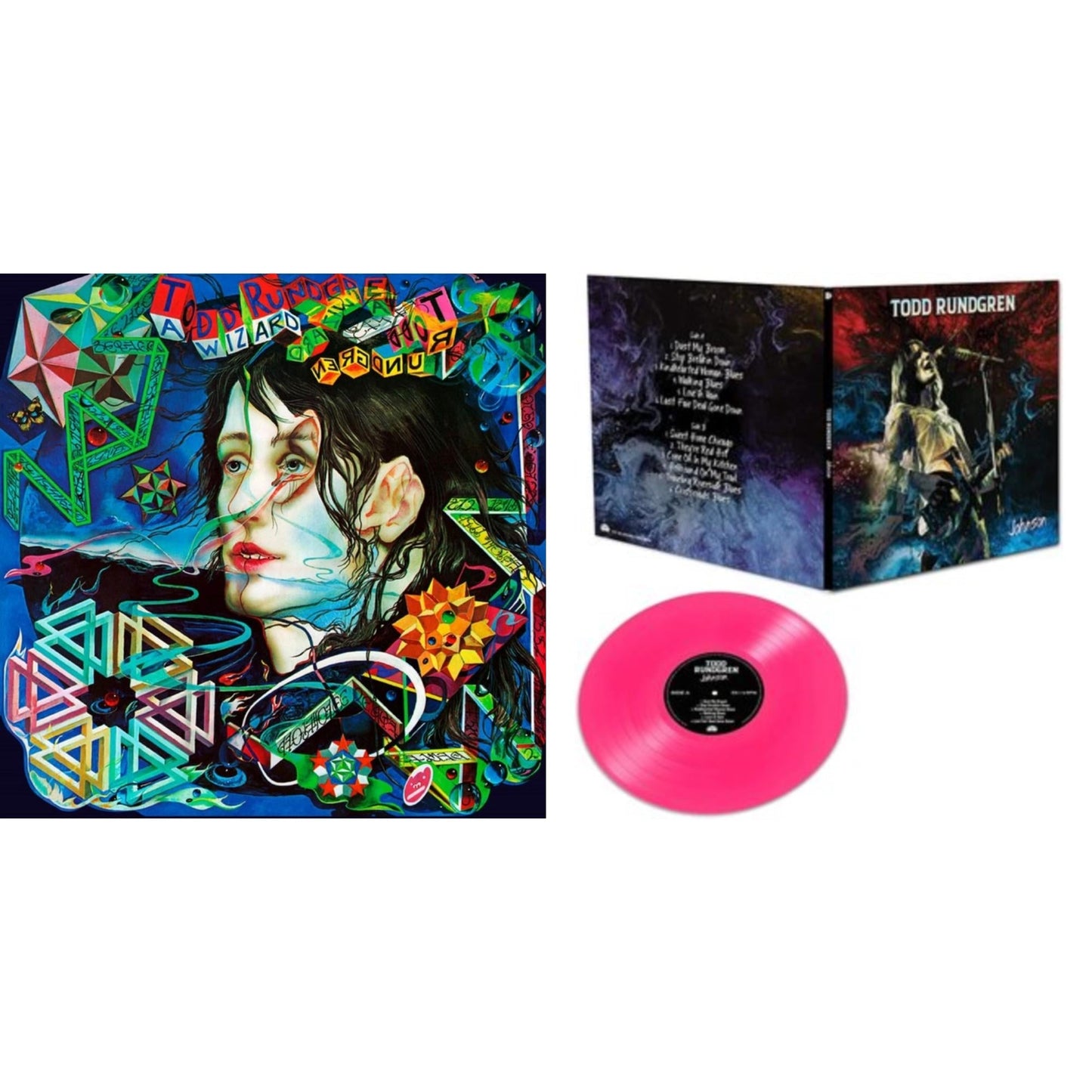 Todd Rundgren - Wizard A True Star (Turquoise Blue Vinyl/Limited/2LP/Tour Edition/Gatefold Cover/180G) & Johnson (Pink LP Vinyl)