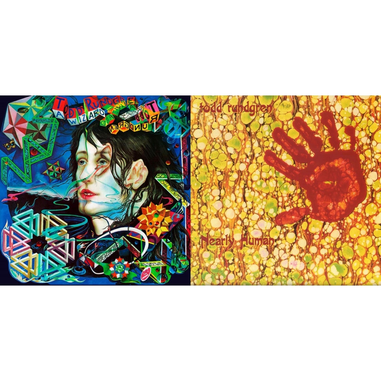 Todd Rundgren - Nearly Human (180G/Translucent Yellow LP Vinyl/Limited Tour Edition) & Wizard A True Star (Turquoise Blue Vinyl/Limited/2LP/Tour Edition/Gatefold Cover/180G)