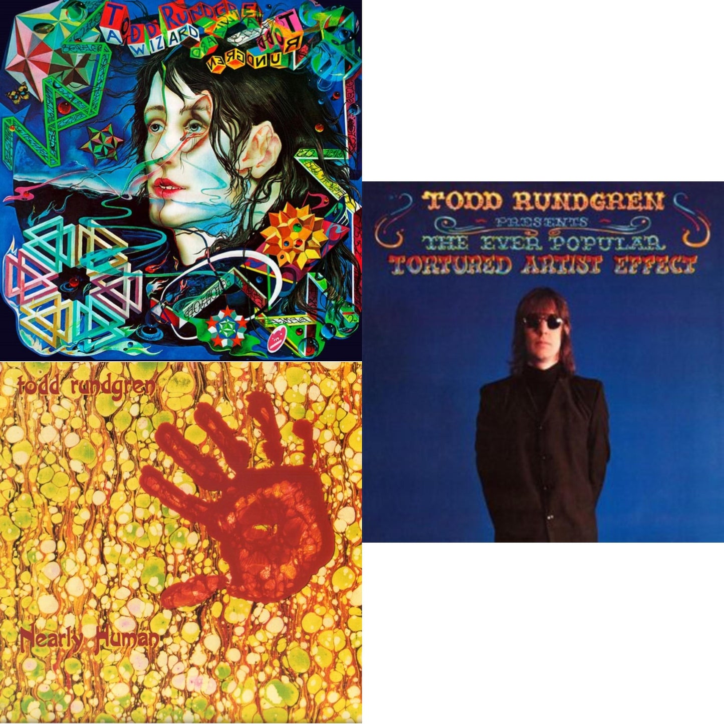 Todd Rundgren - Nearly Human (180G/Translucent Yellow LP Vinyl/Limited Tour Edition) & Wizard A True Star (Transparent Magenta Vinyl/Limited/2LP/Tour Edition/Gatefold Cover/180G) & Ever Popular Tortured Artist Effect (180G/Limited Edition/Gatefold