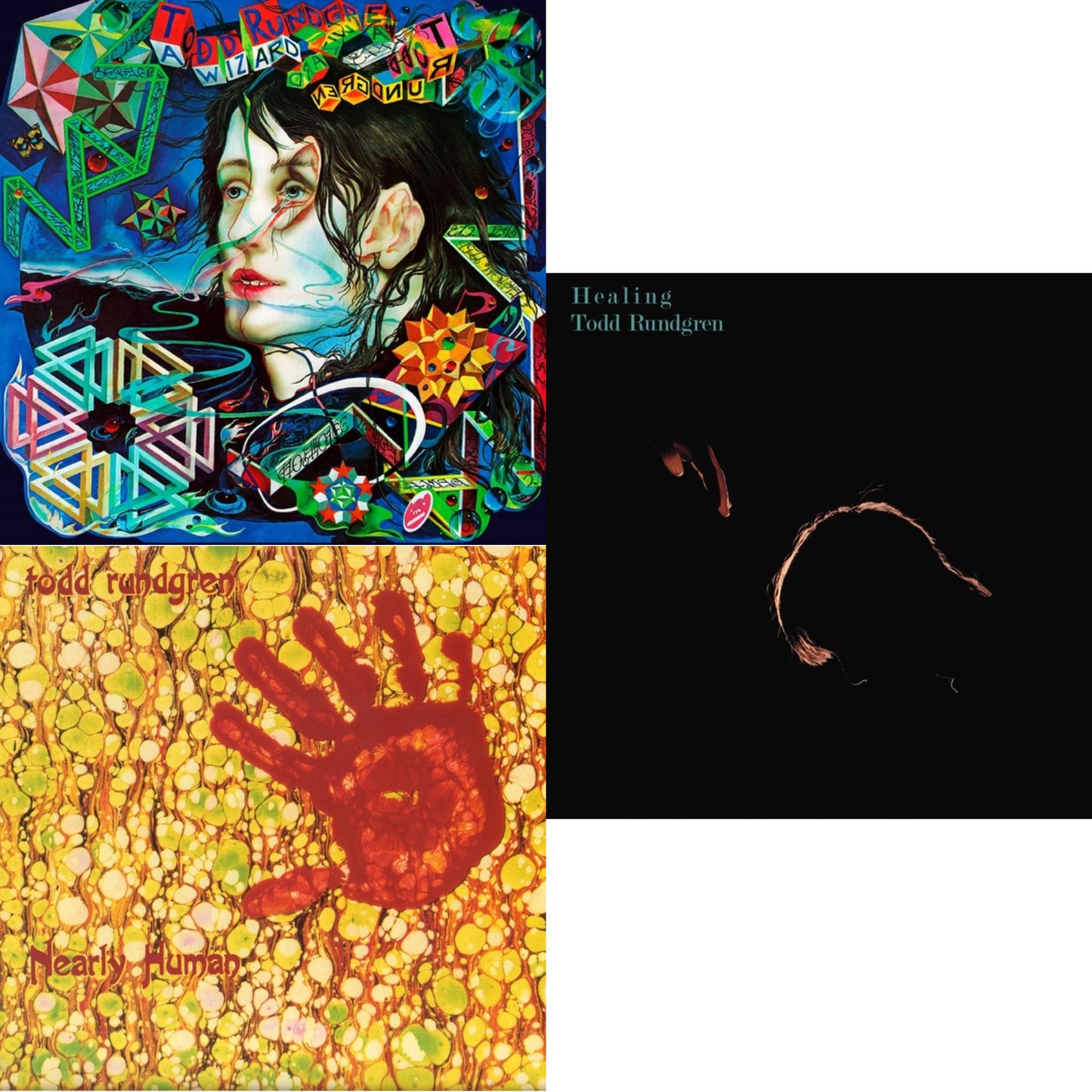 Todd Rundgren - Wizard A True Star (Turquoise Blue Vinyl/Limited/2LP/Tour Edition/Gatefold Cover/180G) & Nearly Human (180G/Translucent Yellow LP Vinyl/Limited Tour Edition) & Healing (Clear LP Vinyl/Translucent Blue 7Inch)