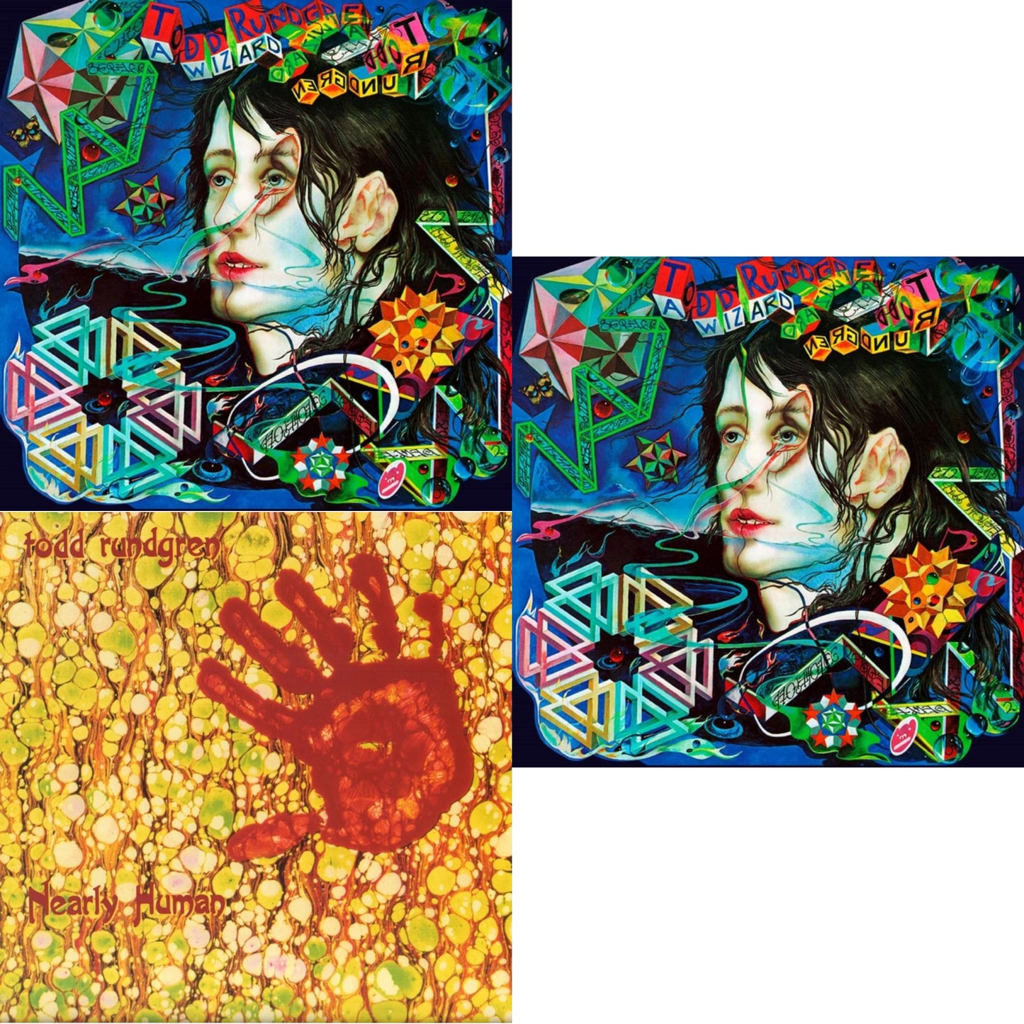 Todd Rundgren - Nearly Human (180G/Translucent Yellow LP Vinyl/Limited Tour Edition) & Wizard A True Star (Turquoise Blue Vinyl/Limited/2LP/Tour Edition/Gatefold Cover/180G) & Wizard A True Star (Transparent Magenta Vinyl/Limited/2LP/Tour