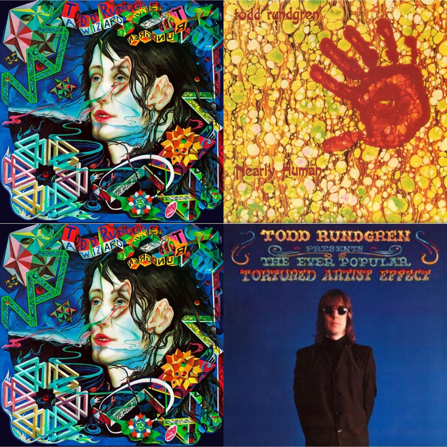 Todd Rundgren - Nearly Human (180G/Translucent Yellow LP Vinyl/Limited Tour Edition) & Wizard A True Star (Turquoise Blue Vinyl/Limited/2LP/Tour Edition/Gatefold Cover/180G) & Wizard A True Star (Transparent Magenta Vinyl/Limited/2LP/Tour
