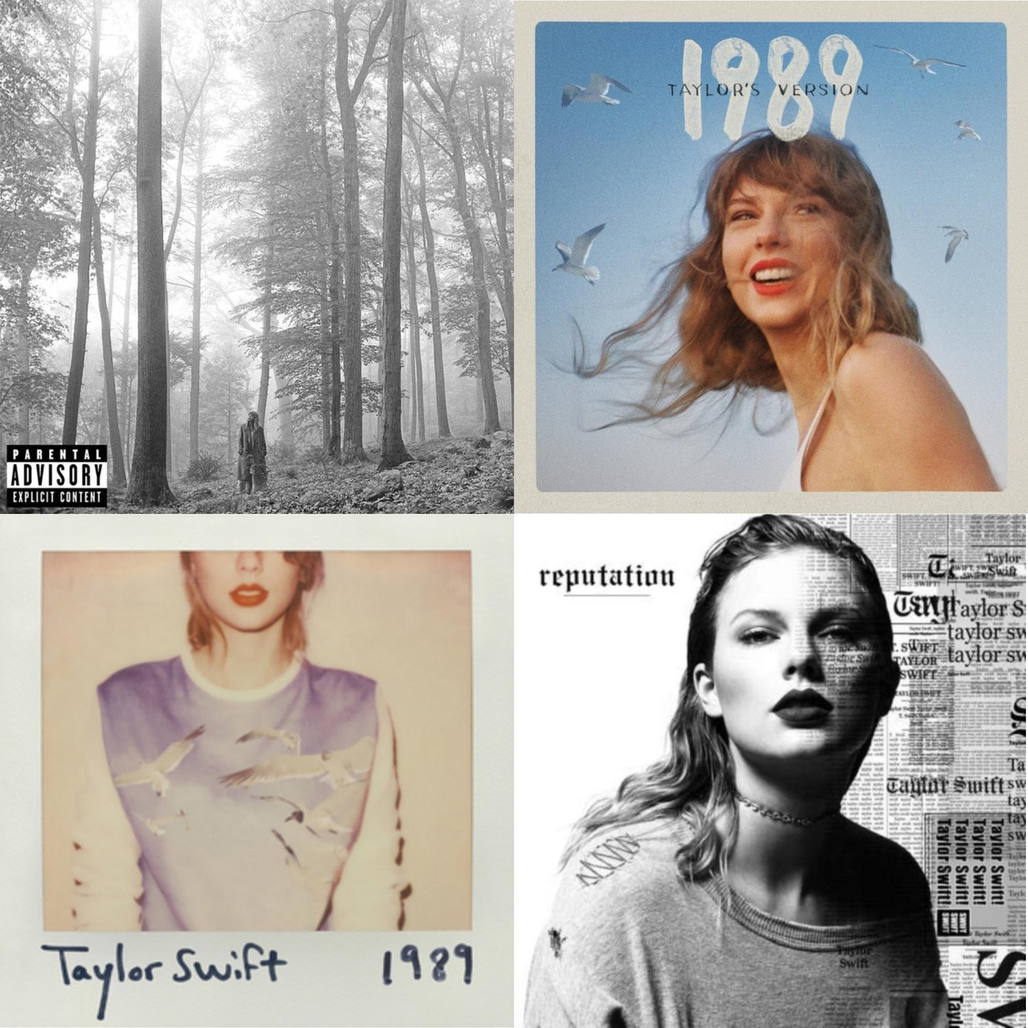 Taylor Swift - Folklore (X) & 1989 (Taylor's Version) & 1989 & Reputation - CD Bundle