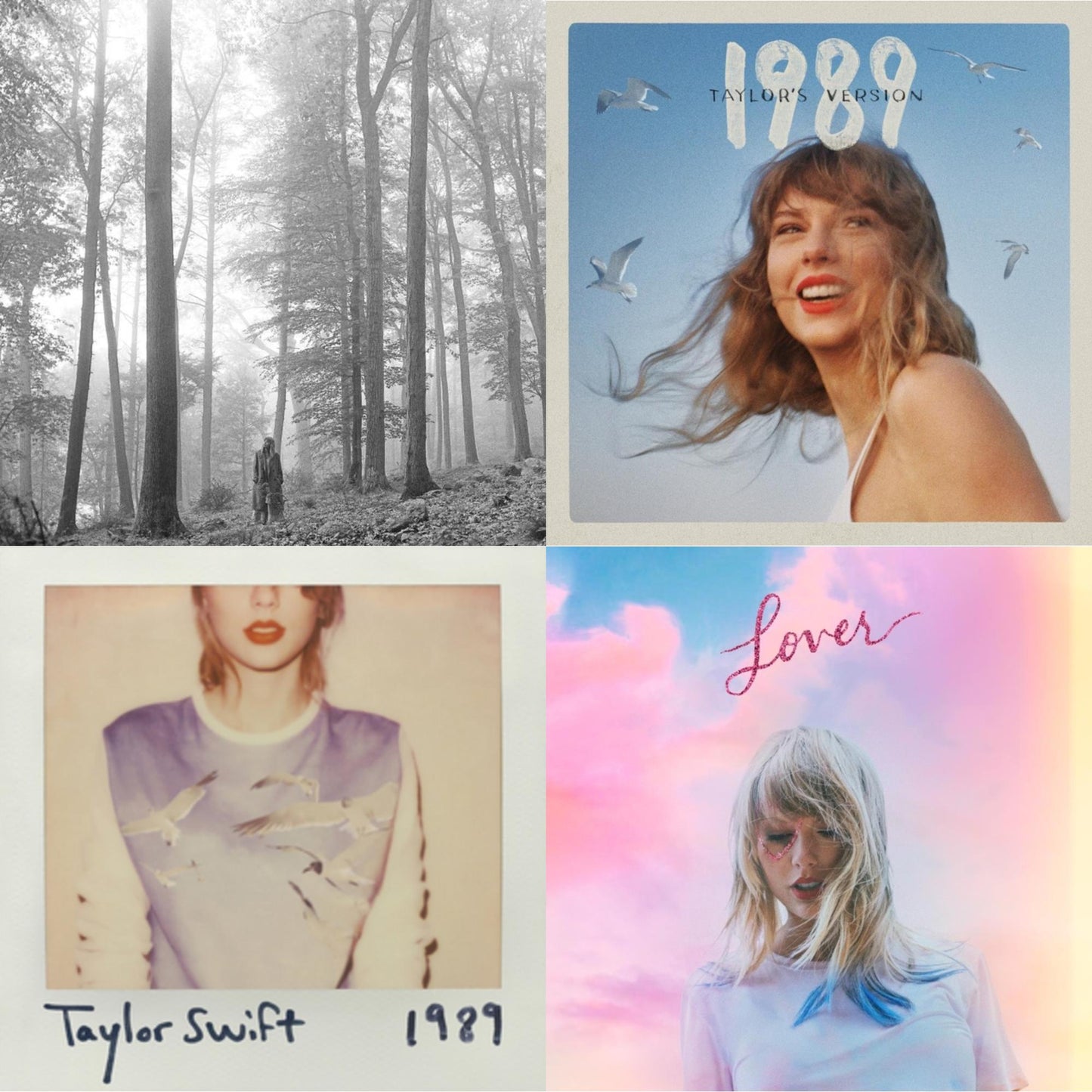 Taylor Swift - Folklore (Edited) & 1989 (Taylor's Version) & 1989 & Lover (Deluxe) (Version 4) - CD Bundle