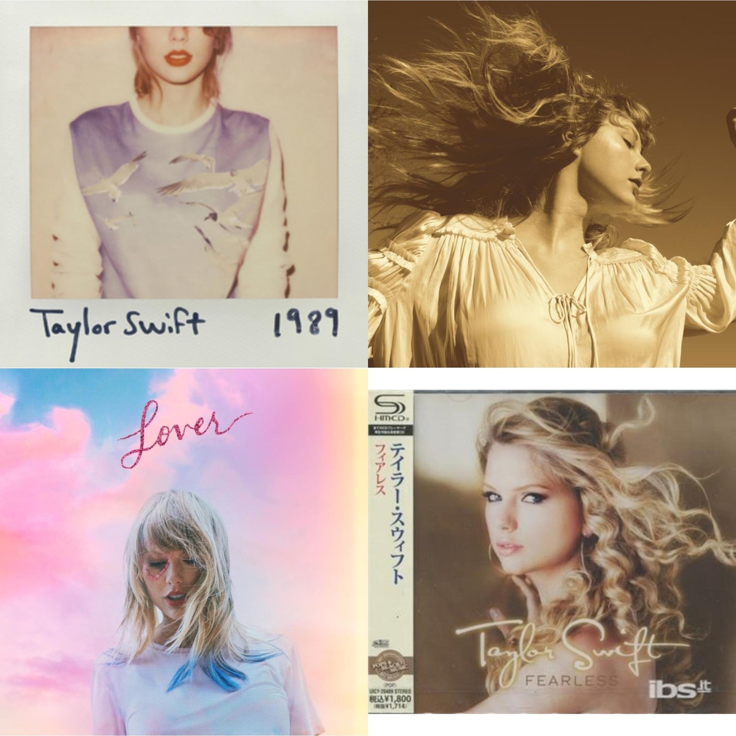 Taylor Swift - 1989 & Fearless (Taylor's Version) (2CD) & Lover (Deluxe) (Version 1) & Fearless