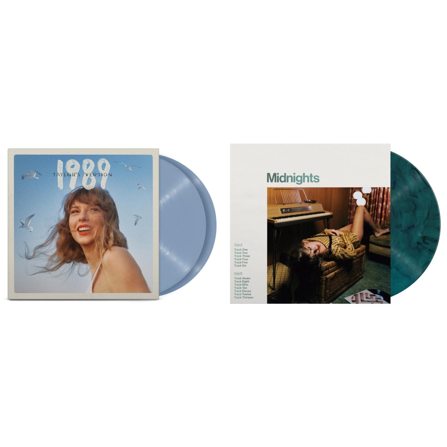 Taylor Swift - Midnights (X) (Jade Green LP Vinyl) & 1989 (Taylor's Version) (2LP/Crystal Skies Blue Vinyl)