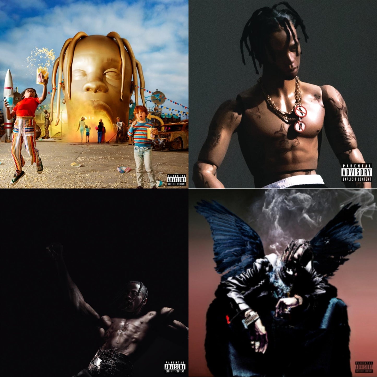 Travis Scott - Astroworld & Utopia (X) & Rodeo (Exp) & Birds In The Trap Sing Mcknight (Pa) - CD Bundle