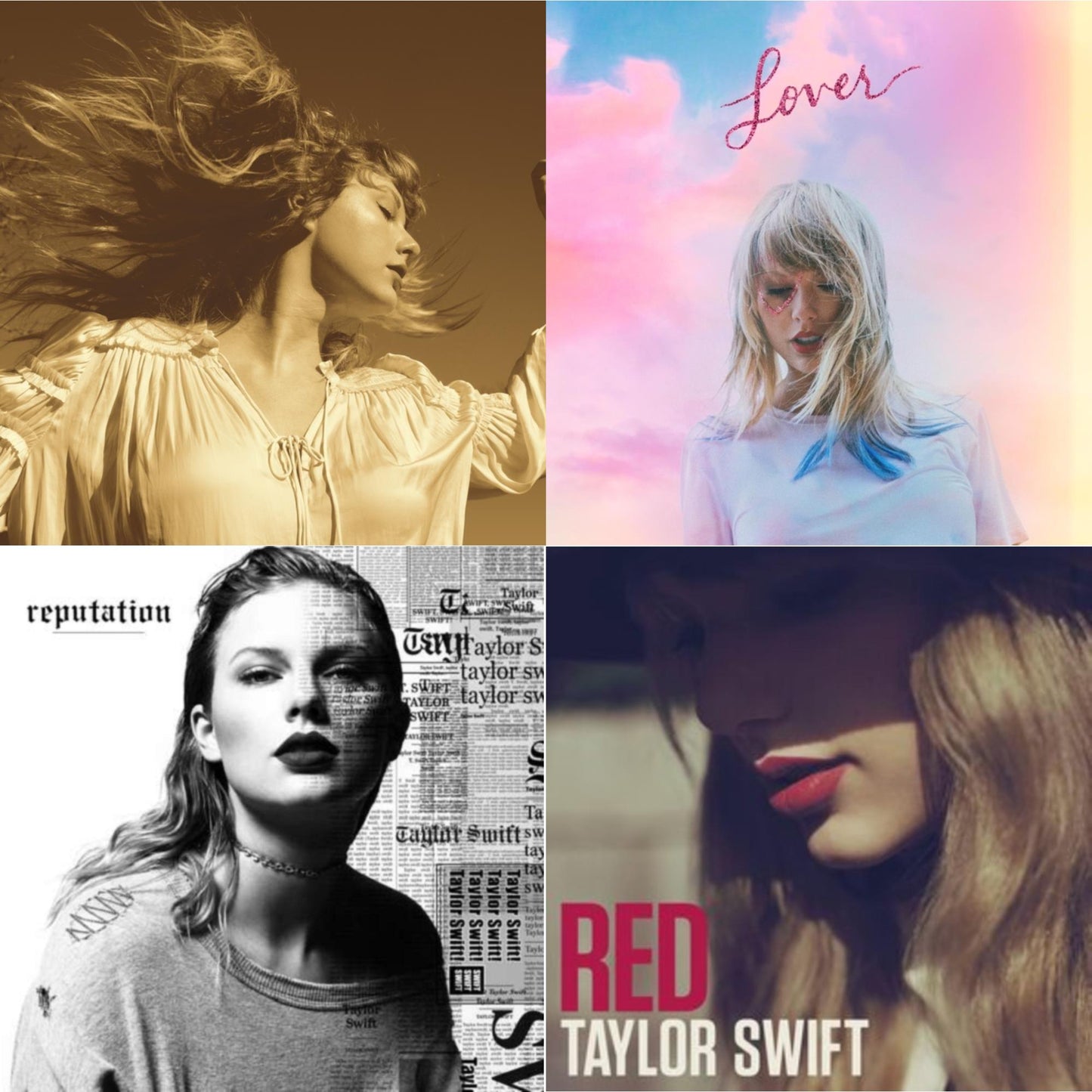 Taylor Swift - Fearless (Taylor's Version) (2CD) & Red & Lover (Deluxe) (Version 4) & Reputation