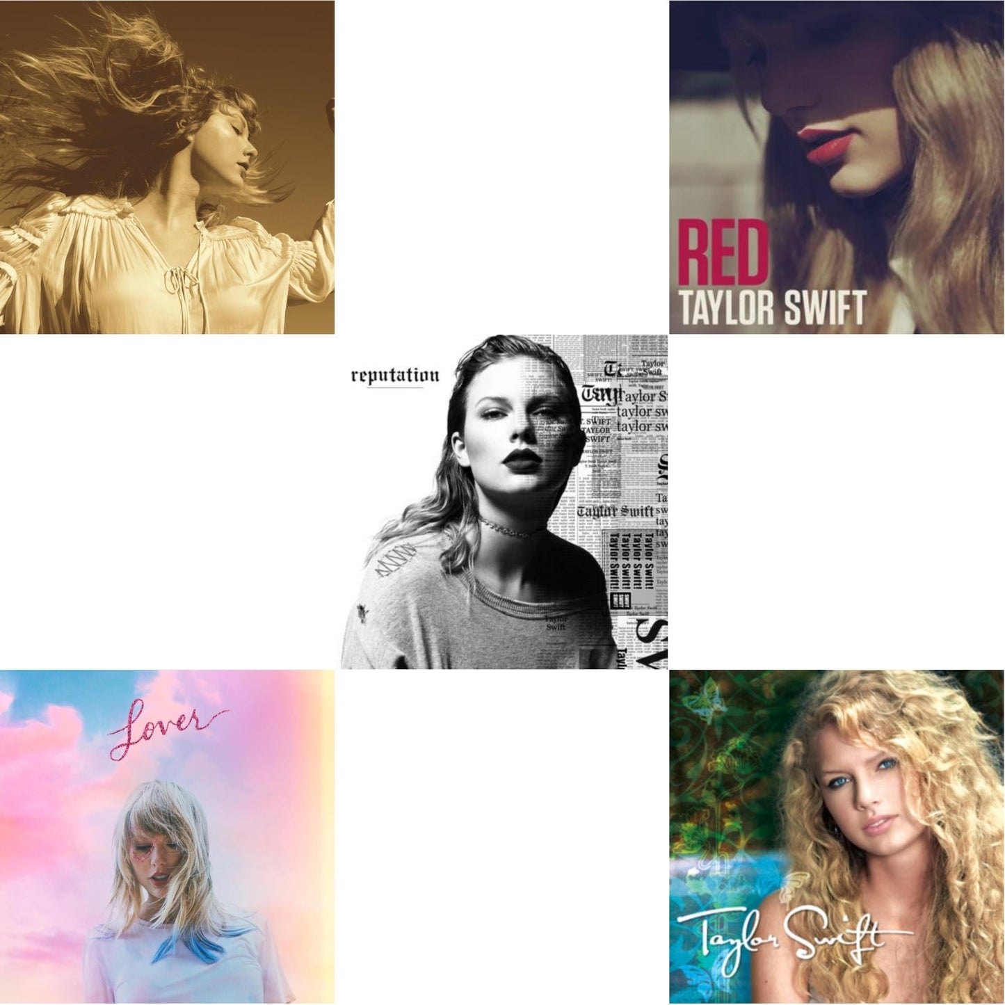 Taylor Swift - Fearless (Taylor's Version) (2CD) & Taylor Swift & Red & Lover (Deluxe) (Version 4) & Reputation