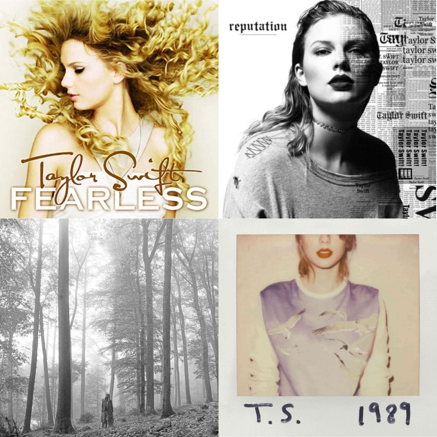 Taylor Swift - Folklore (Edited) & Fearless & 1989 & Reputation - CD Bundle