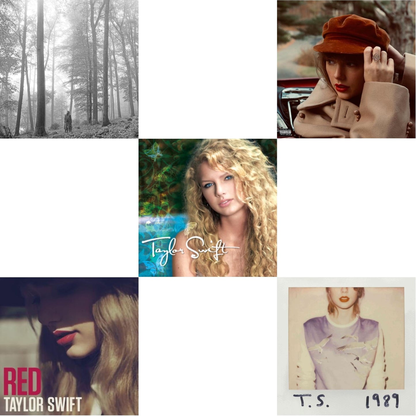 Taylor Swift - Folklore (Edited) & Red (Taylor's Version) (Edited) (2CD) & Taylor Swift & Red & 1989