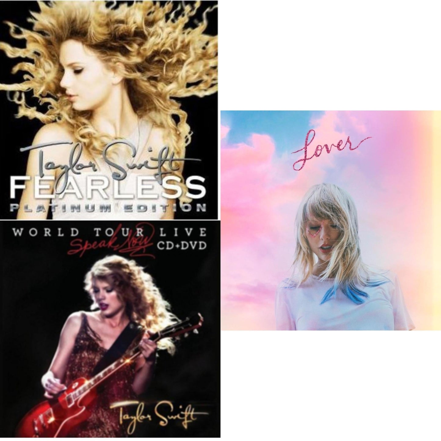 Taylor Swift - Fearless & Speak Now World Tour Live (CD/DVD) & Lover (Deluxe) (Version 1)