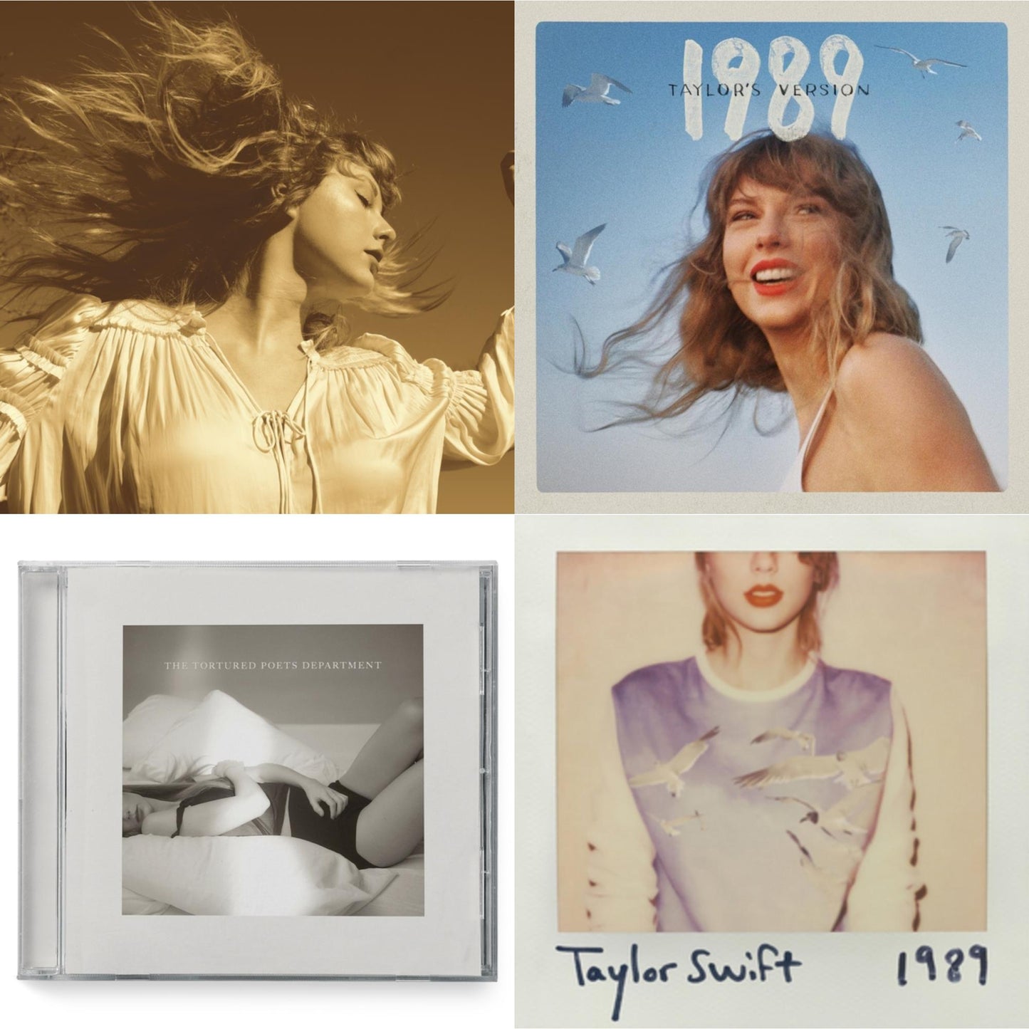 Taylor Swift - Fearless (Taylor's Version) (2CD) & 1989 (Taylor's Version) & Tortured Poets Department (X) (Manuscript- Bonus Track) & 1989