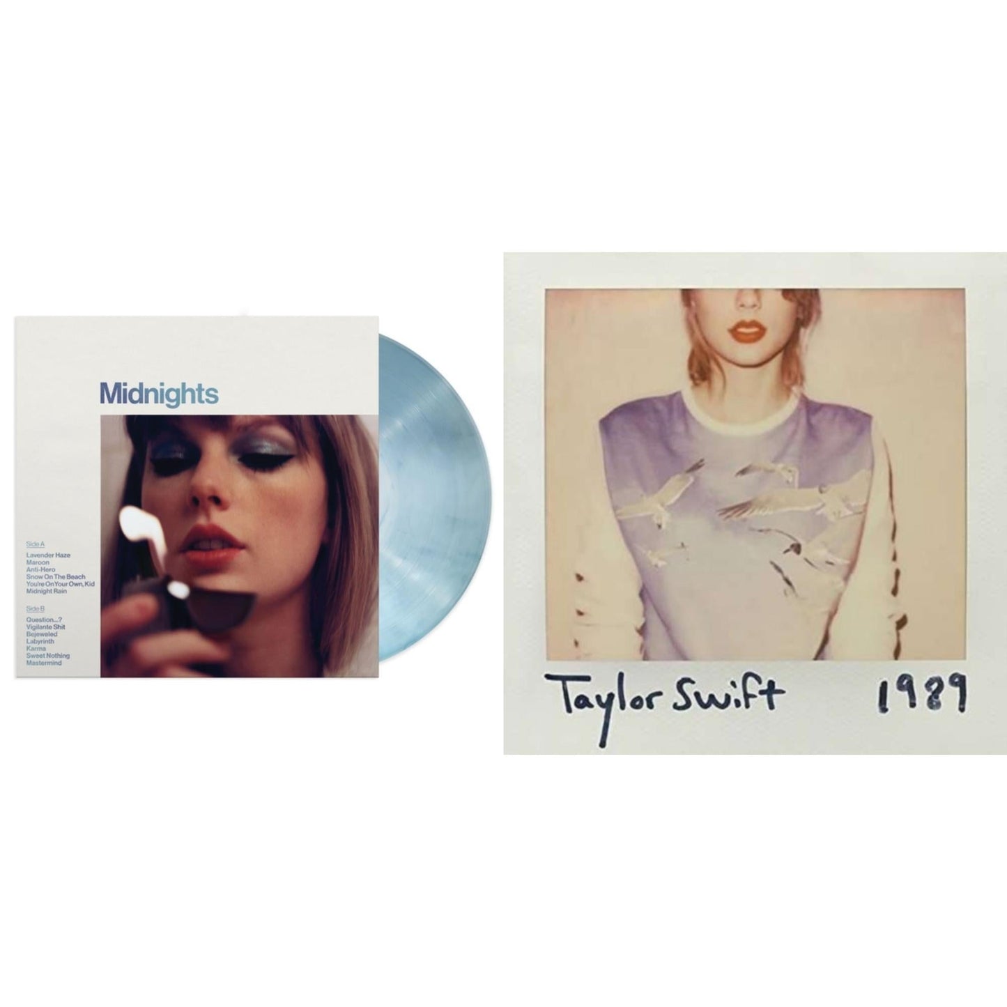 Taylor Swift - Midnights (X) (Moonstone Blue LP Vinyl) & 1989