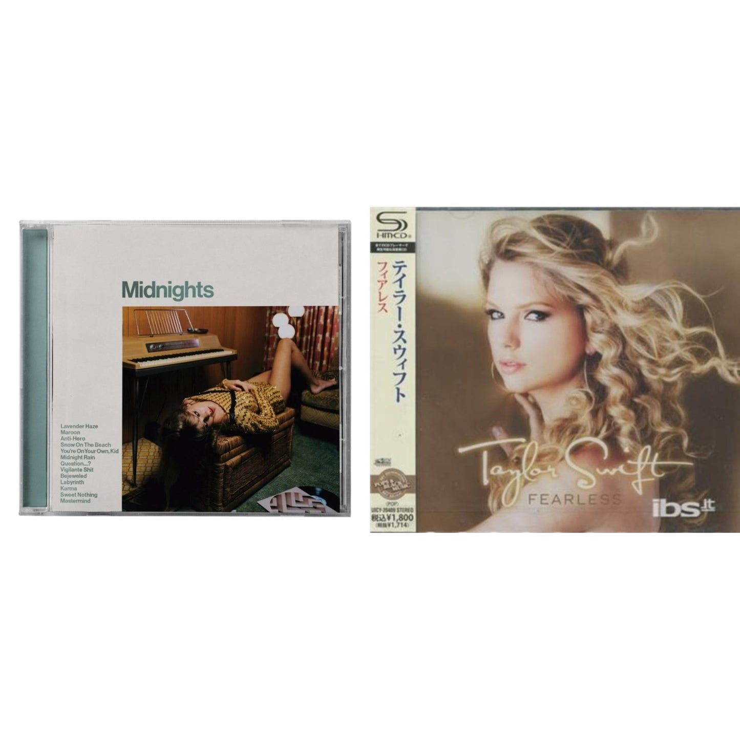 Taylor Swift - Fearless & Midnights (X) (Jade Green CD)