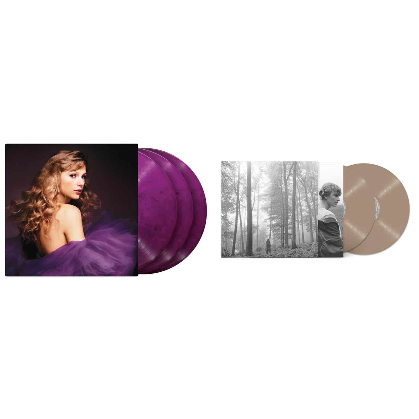 Taylor Swift - Folklore (X) (Beige Vinyl/2LP) & Speak Now (Taylor's Version) (Orchid Marbled Vinyl/3LP)