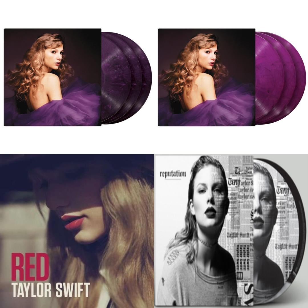 Taylor Swift - LP Vinyl Bundle: Speak Now (Taylor's Version) Violet & Orchid Marbled, Red & Reputation Picture Discs