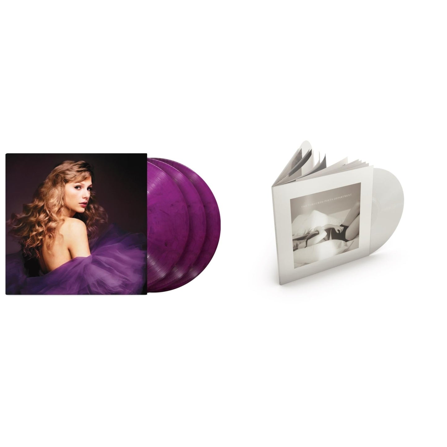 Taylor Swift - Speak Now (Taylor's Version) (Orchid Marbled Vinyl/3LP) & Tortured Poets Department (X) (Ghosted White Vinyl/2LP/Manuscript- Bonus Track)