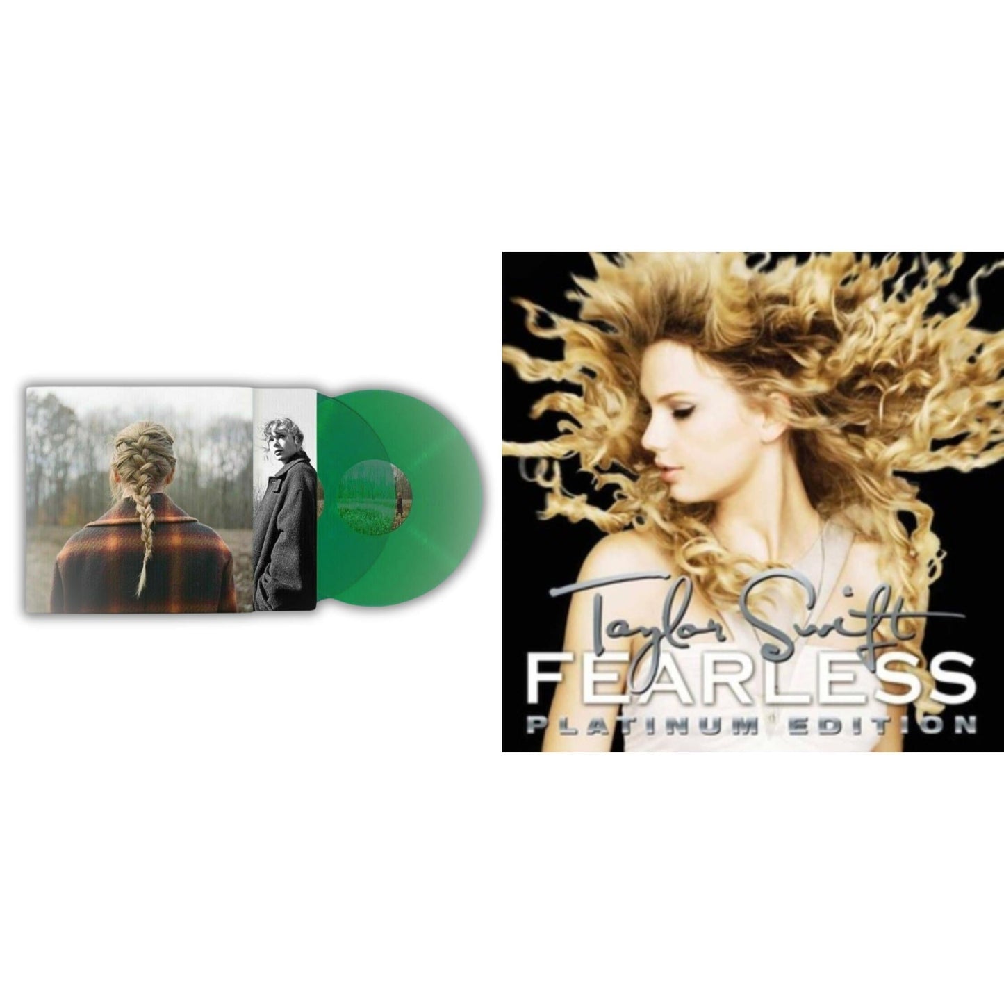 Taylor Swift - Taylor Swift - Evermore (Translucent Green Vinyl/2LP) & Fearless Platinum Edition