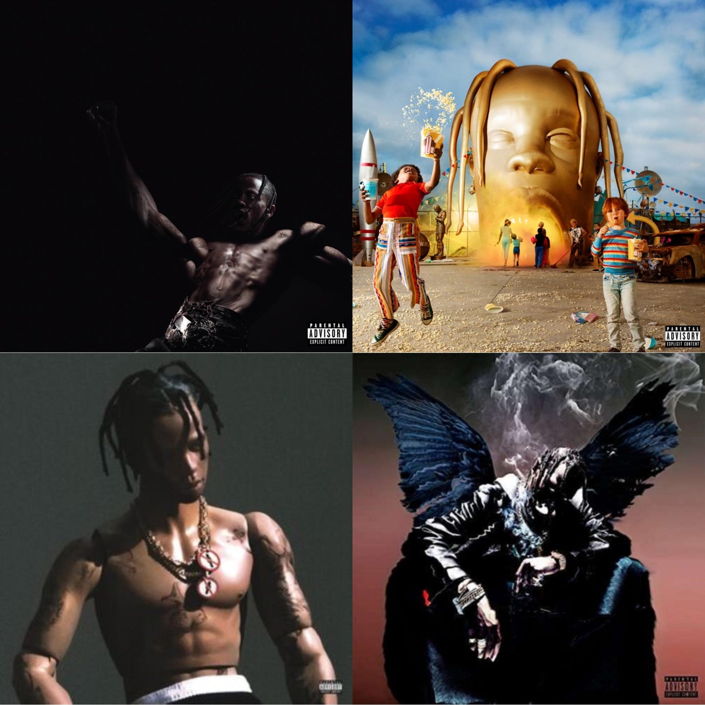 Travis Scott - Astroworld (X) (2 LP/150G/Dl Insert) & Utopia (X) (2LP/140G) & Rodeo (X) (2LP/150G/Dl Card) & Birds In The Trap Sing Mcknight (Pa) (2LP/150G/Dl Card)
