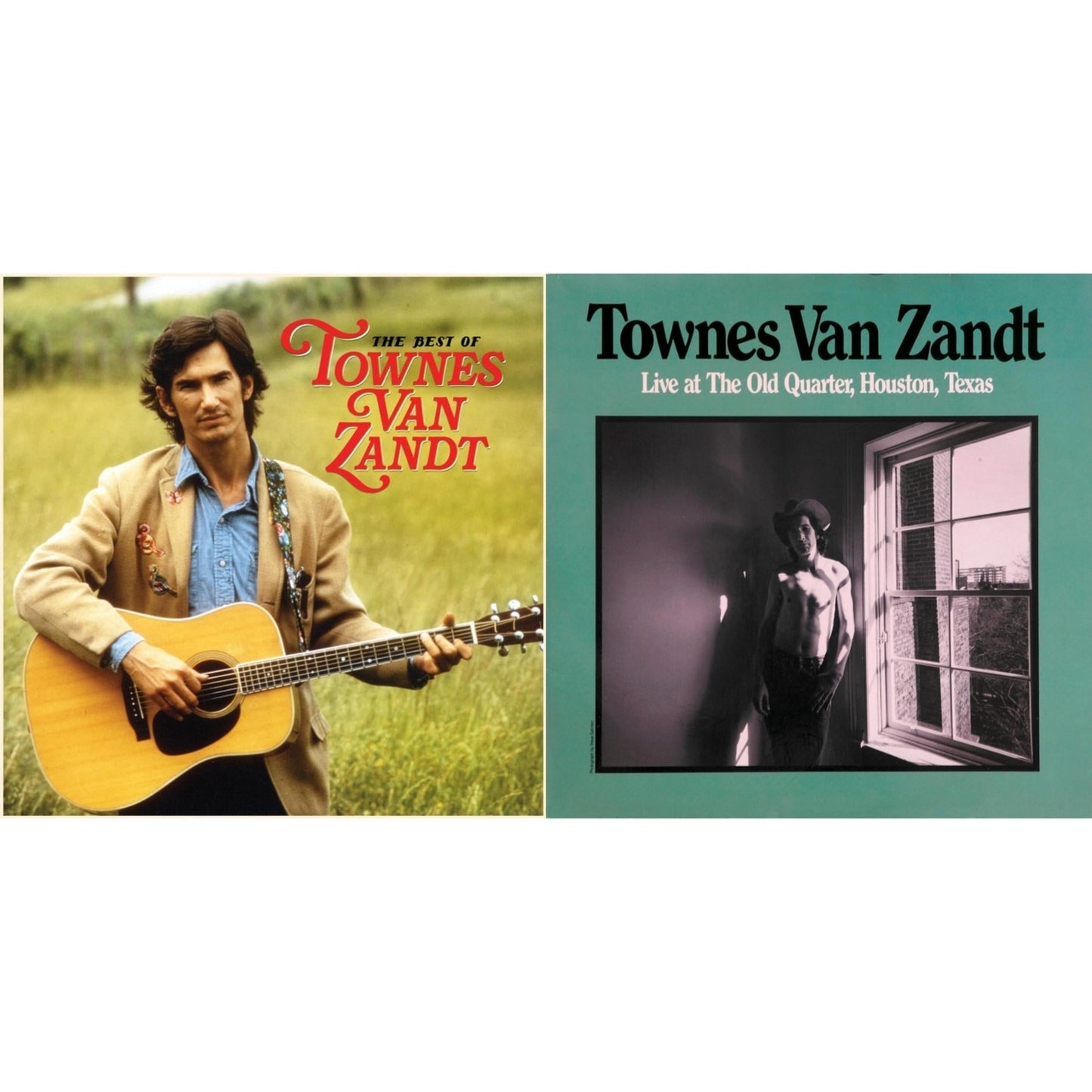 Townes Van Zandt - Live At The Old Quarter Houston Texas & Best Of Townes Van Zandt - LP Vinyl Bundle